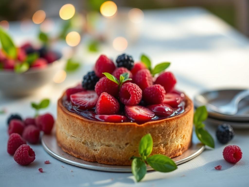 Cake healthy aux fruits rouges frais