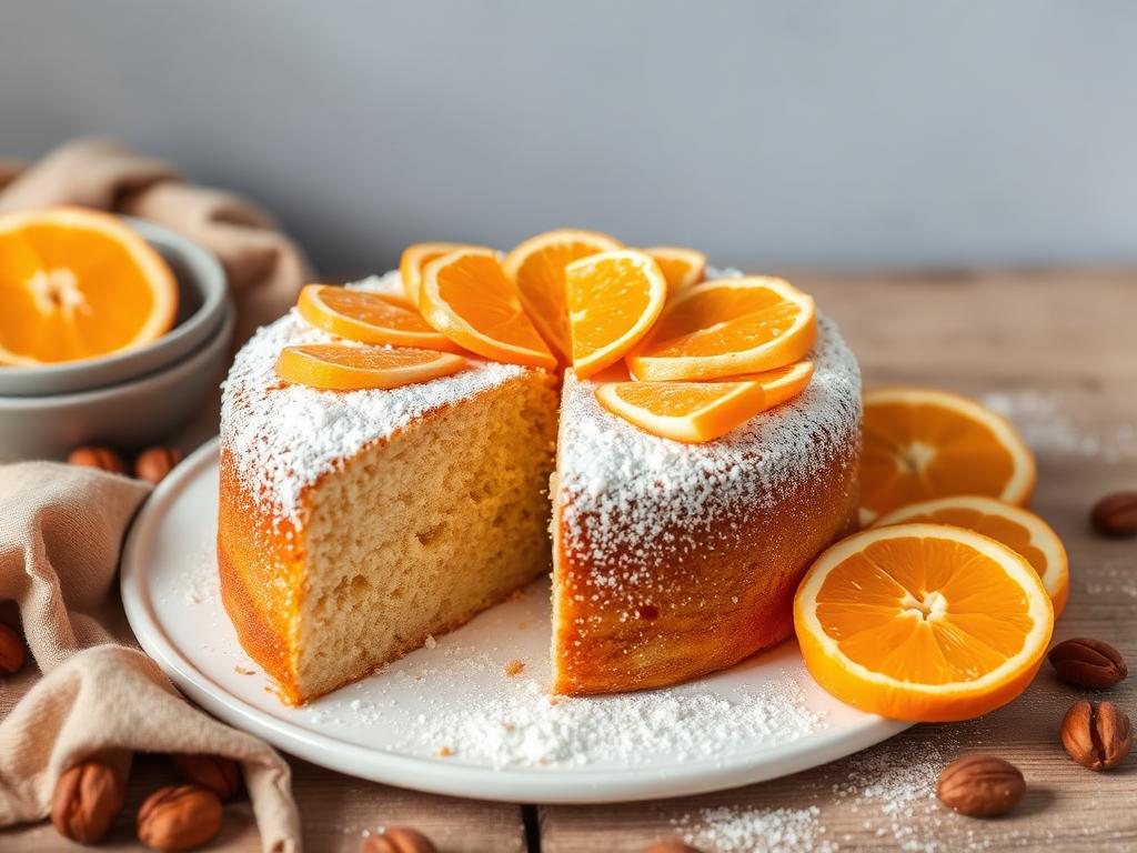Cake healthy sans gluten à l'orange et à la poudre d'amande