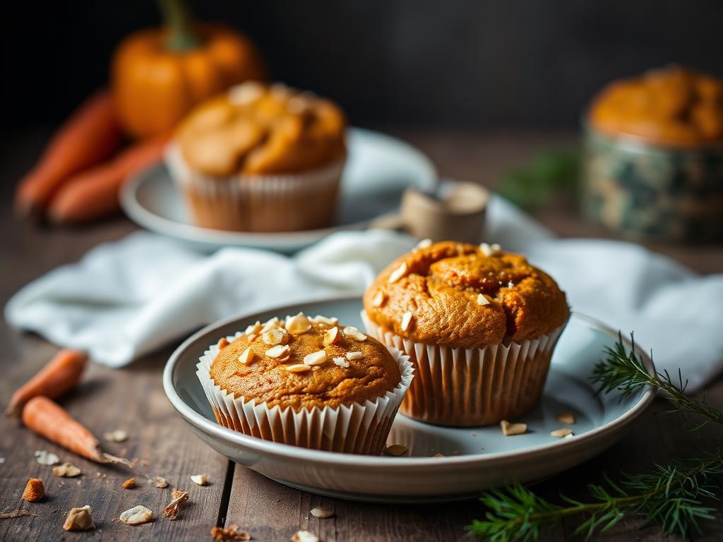 Muffins healthy carotte et noix façon carrot cake
